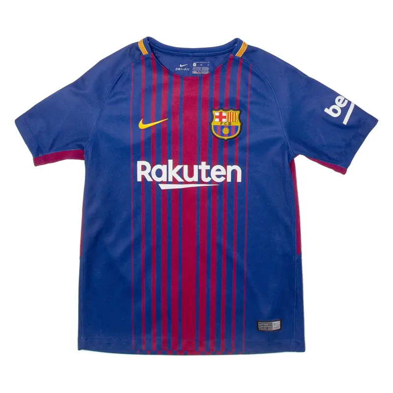 Nike Fc Barcelona Boys Football Shirt Jersey Blue M 1