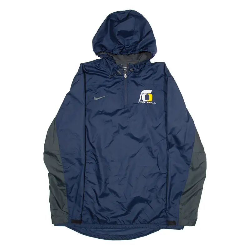Nike Football Mens Anorak Jacket Blue Hooded L 1