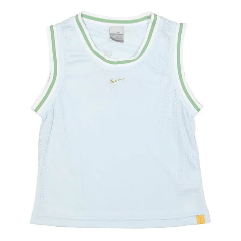 Nike Girls Light Blue & Green Sleeveless Jersey M Just Do It 1
