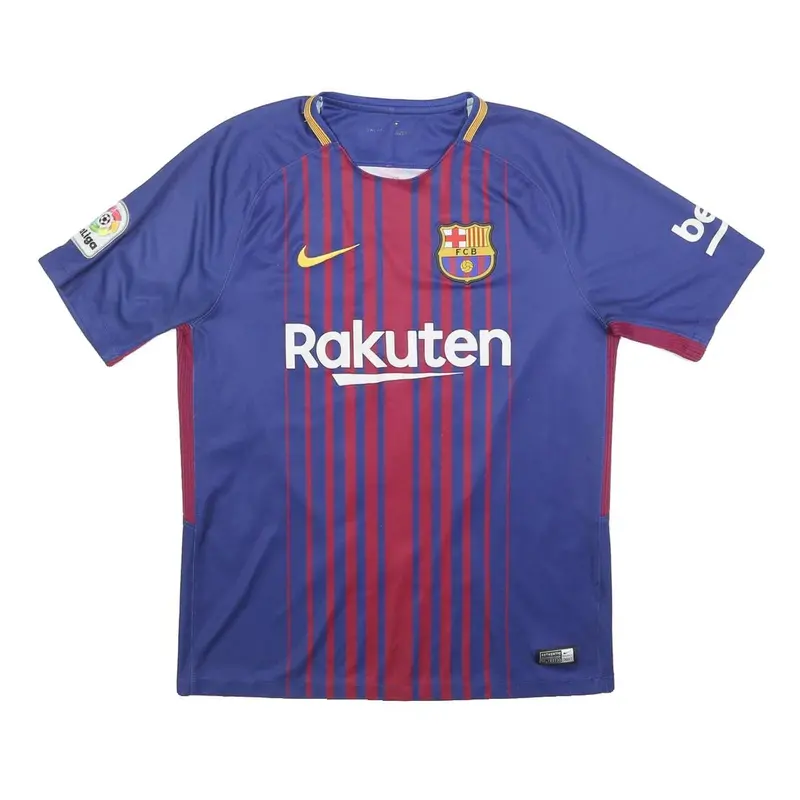 Nike Mens 2017-18 Messi Blue Barcelona Home Football Shirt M Short Sleeve 1