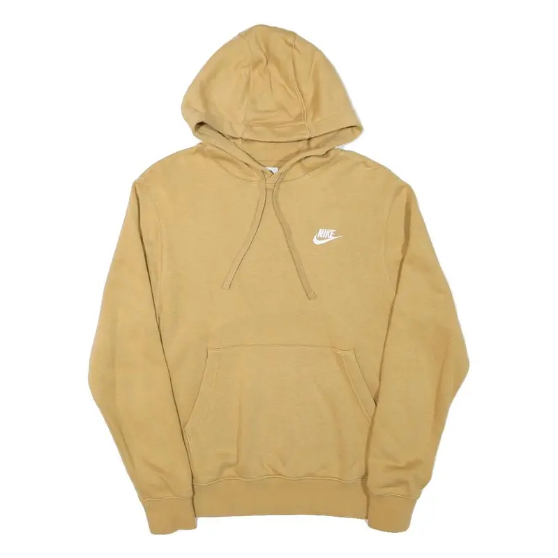 Nike Mens Beige Pullover Hoodie S Cotton Blend Casual Sportswear 1