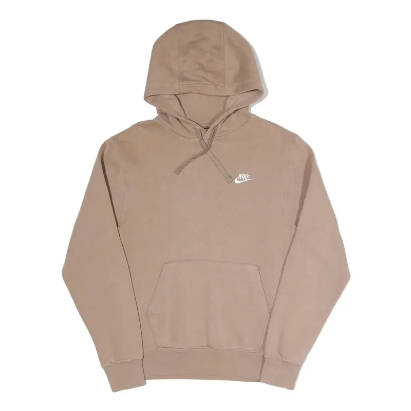 Nike Mens Beige Pullover Hoodie Xs Cotton Blend Casual Sportswear 1