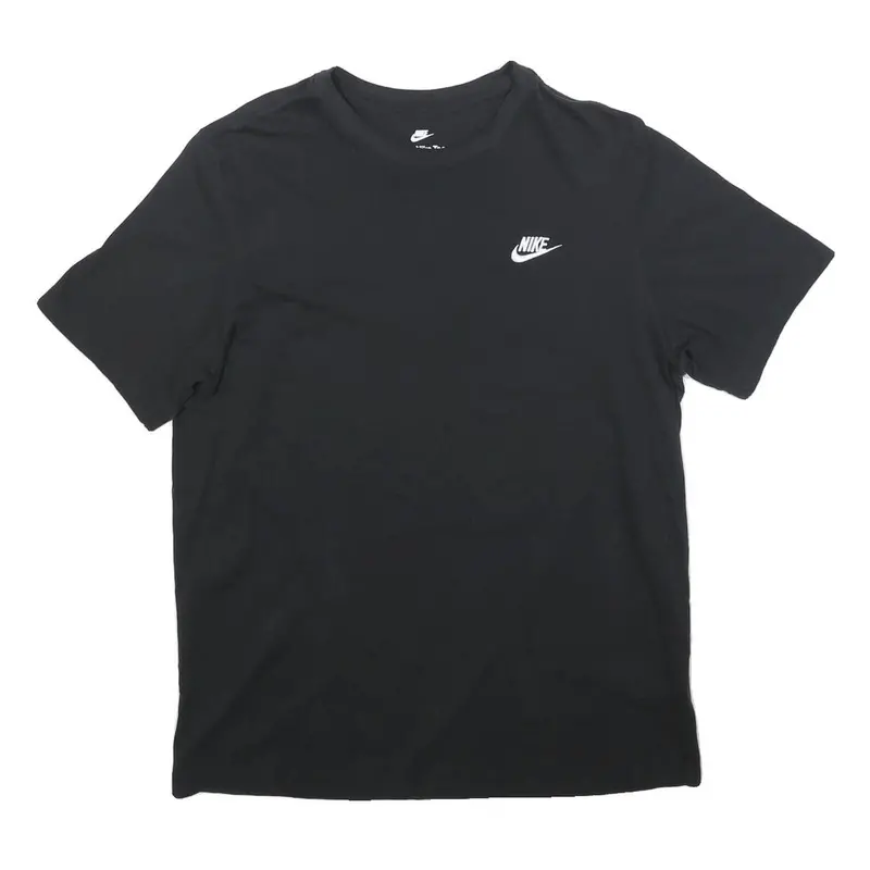 Nike Mens Black Classic L Short Sleeve Crew Neck Cotton T-Shirt 1