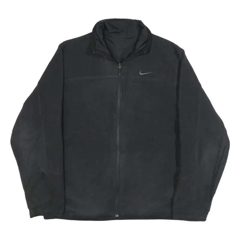 Nike Mens Black & Dark Grey Reversible Zip Jacket Xl Polyamide Plain Casual 1