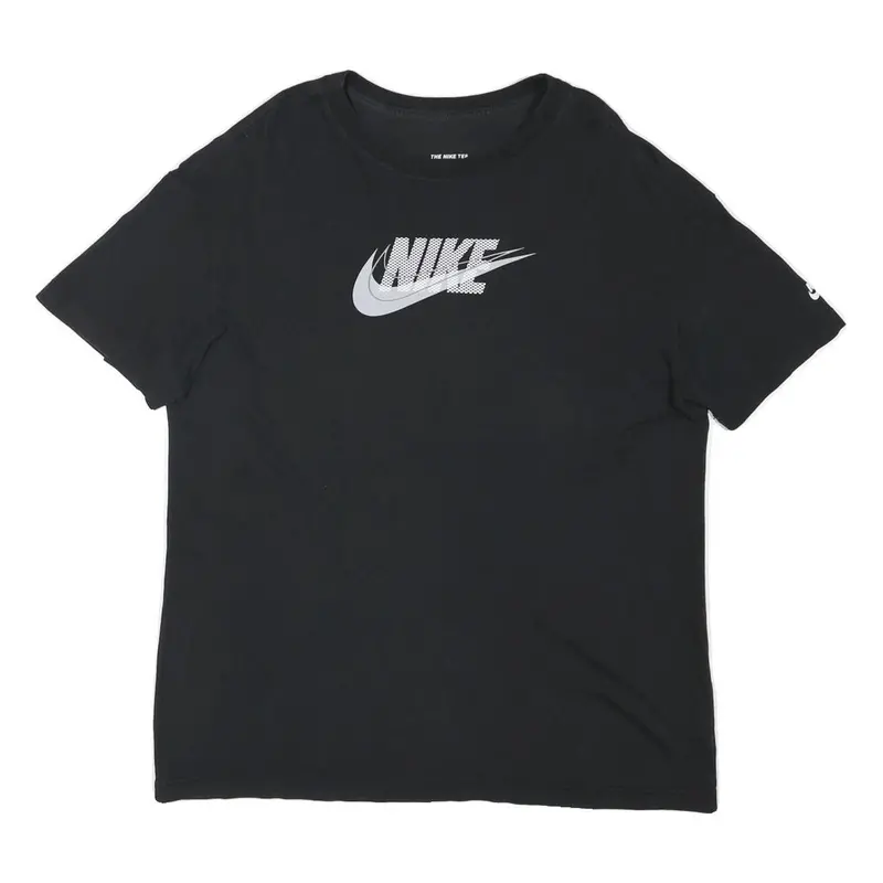 Nike Mens Black Graphic T-Shirt L Short Sleeve Crew Neck Cotton Blend 1