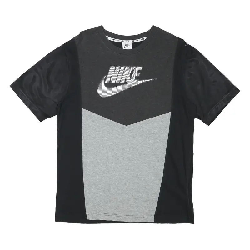 Nike Mens Black & Grey Graphic T-Shirt M Short Sleeve Crew Neck Sportswear 1