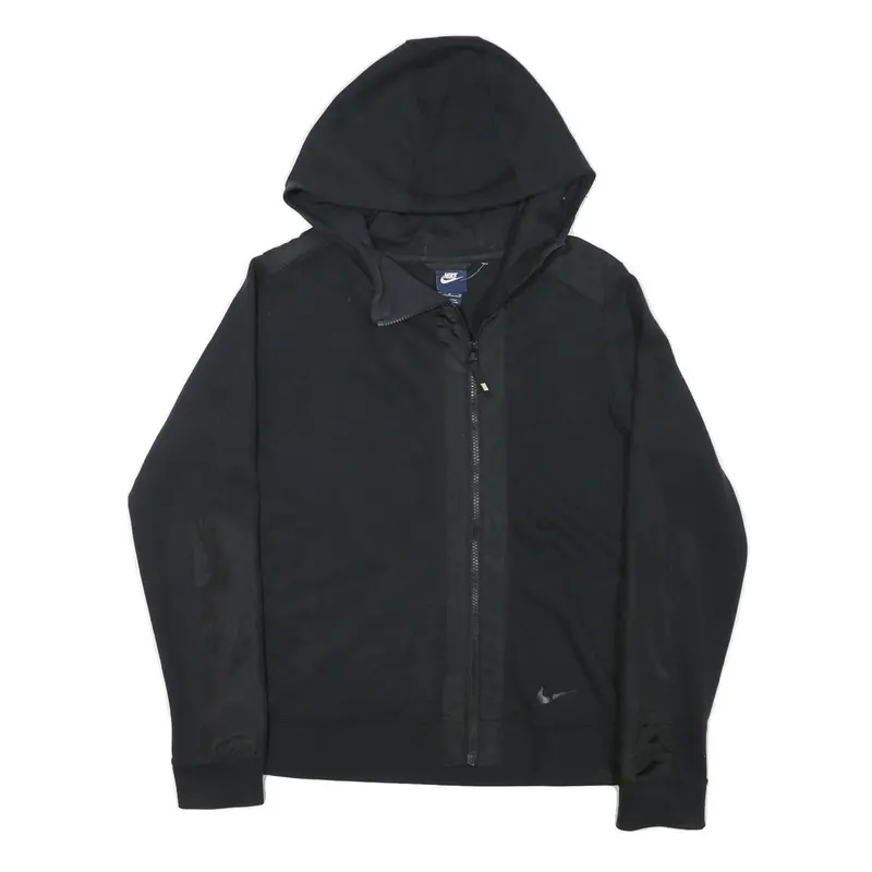 Nike Mens Black Hoodie Full Zip M Cotton Blend Sportswear Casual 1
