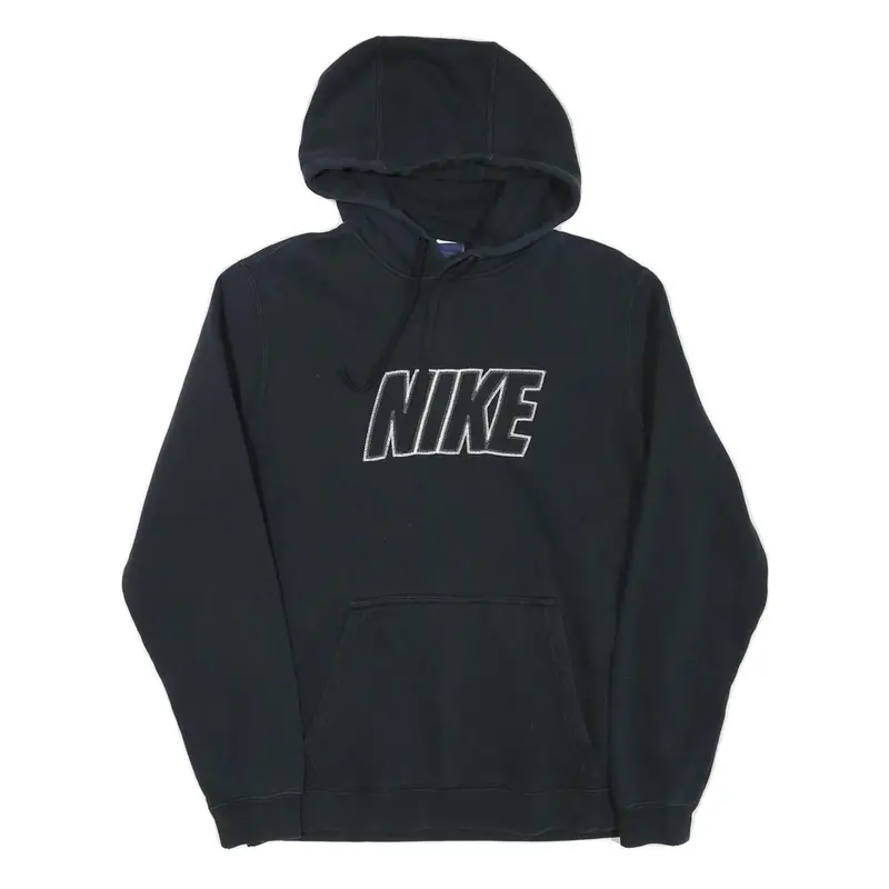 Nike Mens Black Hoodie M Cotton Blend Pullover Casual Sportswear 1