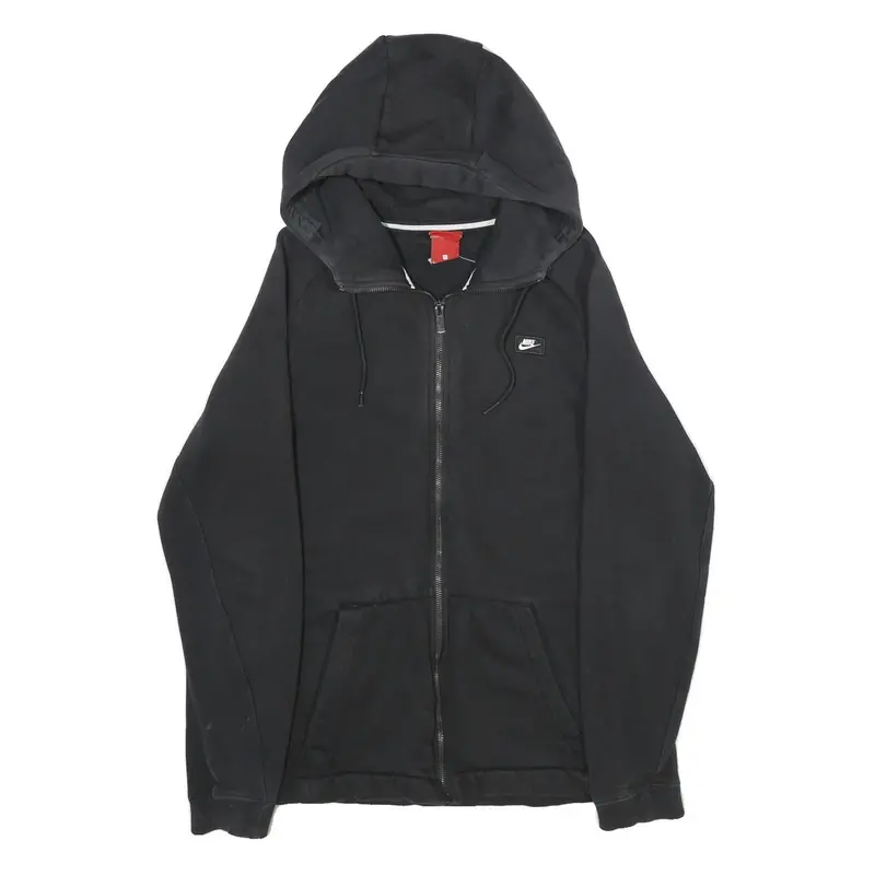 Nike Mens Black Hoodie S Cotton Blend Full Zip Casual Sportswear 1