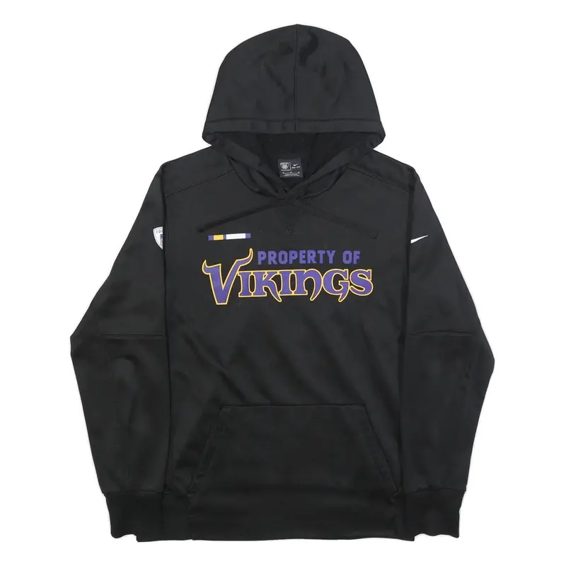 Nike Mens Black Property Of Vikings Pullover Hoodie M Nfl Team Sweatshirt 1