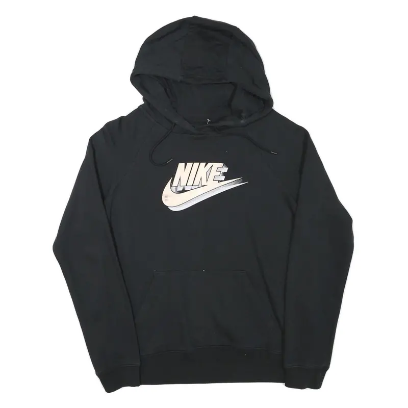 Nike Mens Black Pullover Hoodie S Cotton Blend Sportswear Casual 1