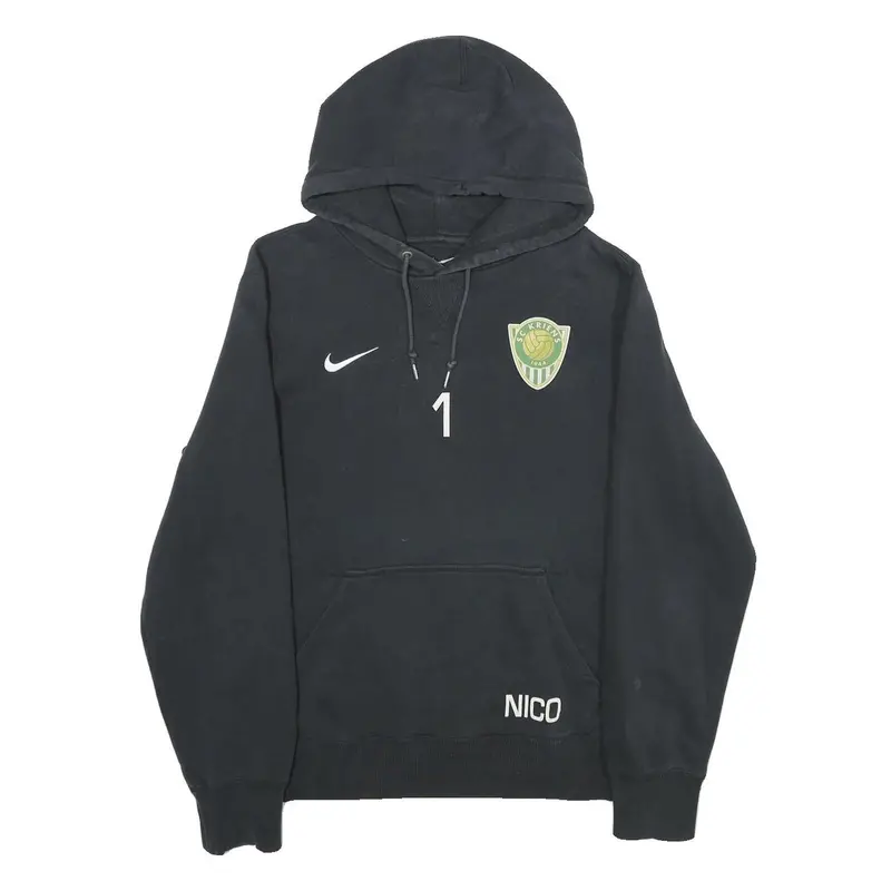 Nike Mens Black Sc Kriens Cotton Blend Pullover Hoodie M Sports Sweatshirt 1