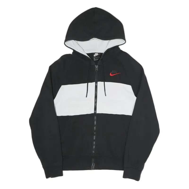 Nike Mens Black & White Nike Air Zip Hoodie S Sportswear Sweatshirt 1
