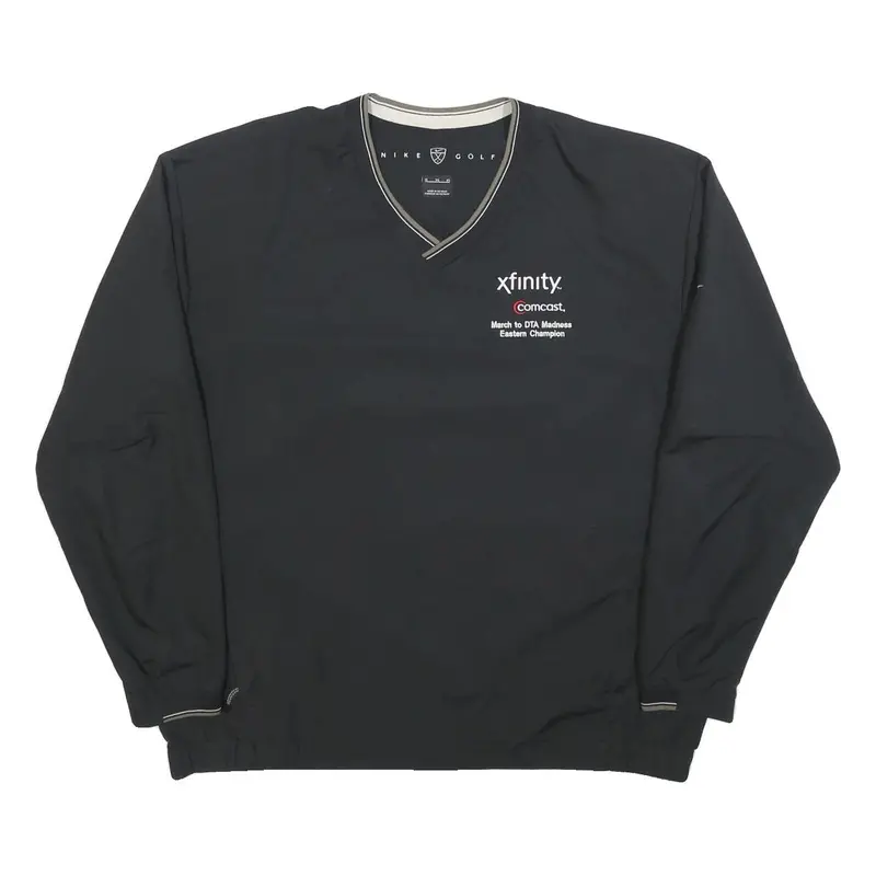 Nike Mens Black Xfinity Comcast Golf V-Neck Xl Sweatshirt Lightweight Pullover 1