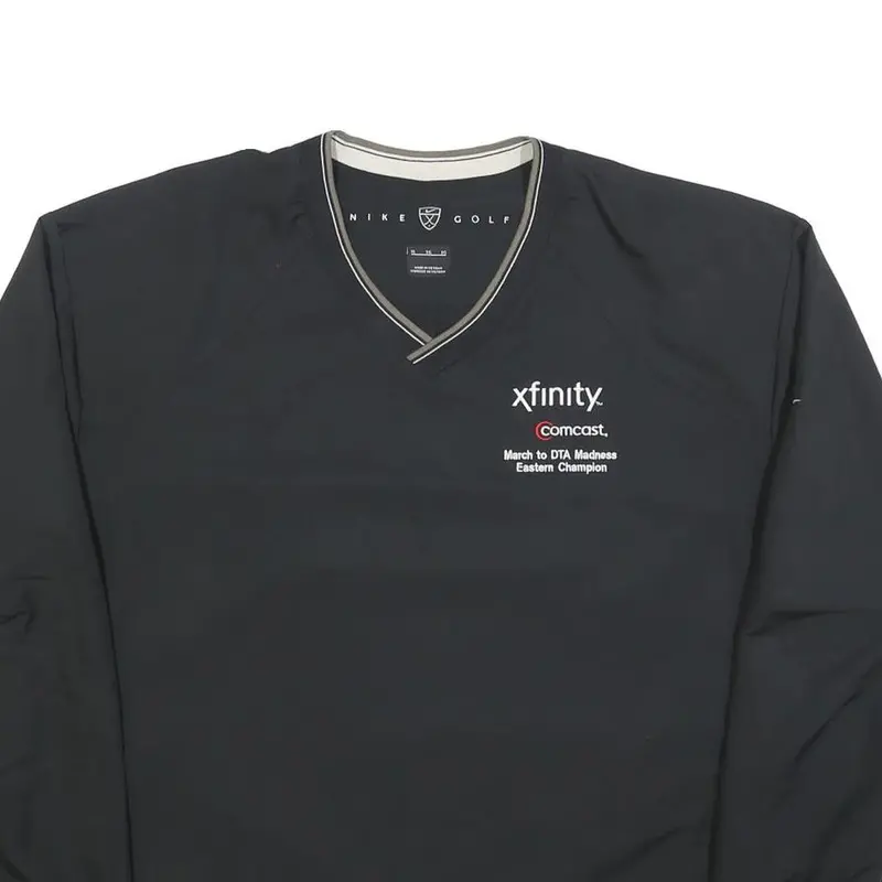 Nike Mens Black Xfinity Comcast Golf V-Neck Xl Sweatshirt Lightweight Pullover 2