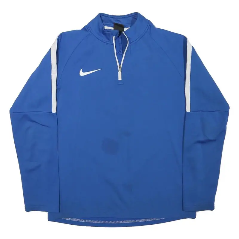 Nike Mens Blue 1/4 Zip S Sweatshirt Polyester Blend Athletic Sportswear 1