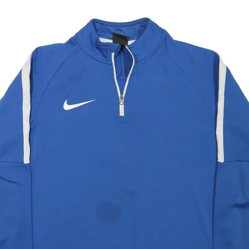 Nike Mens Blue 1/4 Zip S Sweatshirt Polyester Blend Athletic Sportswear 2