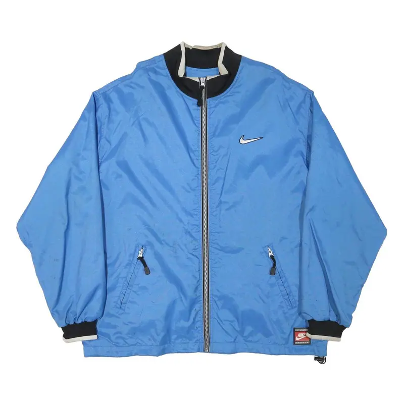 Nike Mens Blue & Black Athletic Jacket Xl Polyester Blend Plain Zip Sportswear 1