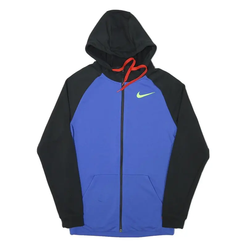 Nike Mens Blue & Black Hoodie S S Full Zip Lightweight Sportswear 1