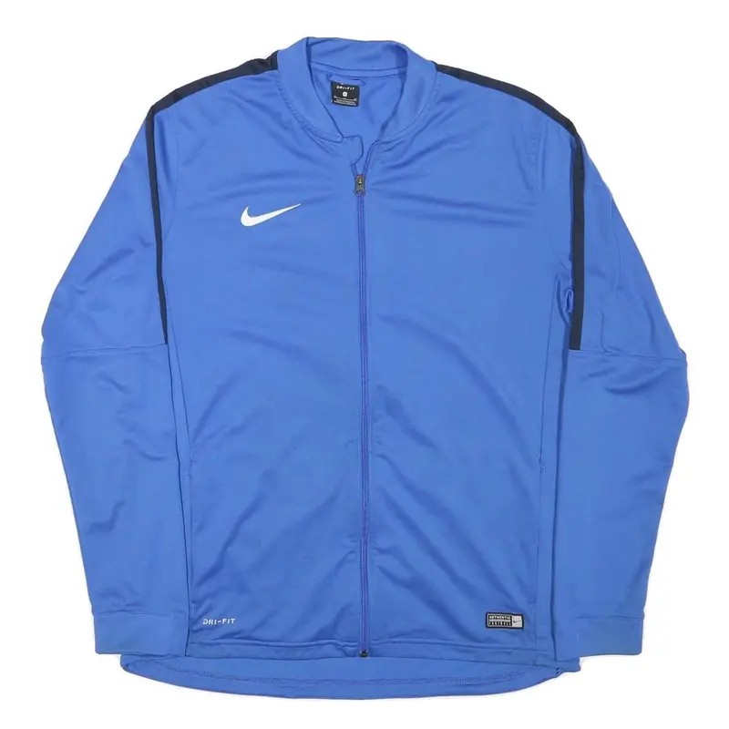 Nike Mens Blue & Black Track Jacket Xl Polyester Blend Plain Zip Athletic 1