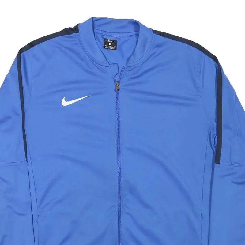 Nike Mens Blue & Black Track Jacket Xl Polyester Blend Plain Zip Athletic 2