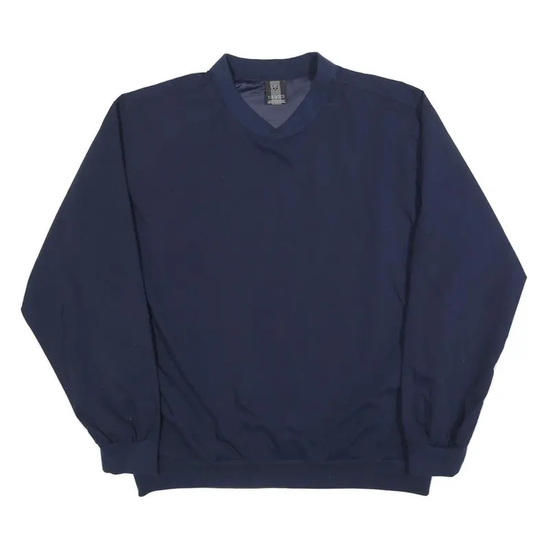 Nike Mens Blue Crew Neck L Polyester Sweatshirt Pullover Long Sleeve Lightweight 1