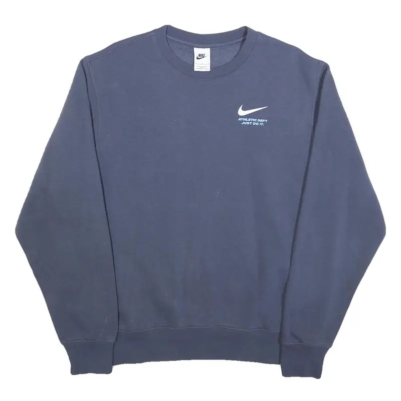 Nike Mens Blue Crew Neck M Athletic Dept Just Do It Sweatshirt Classic Fit 1