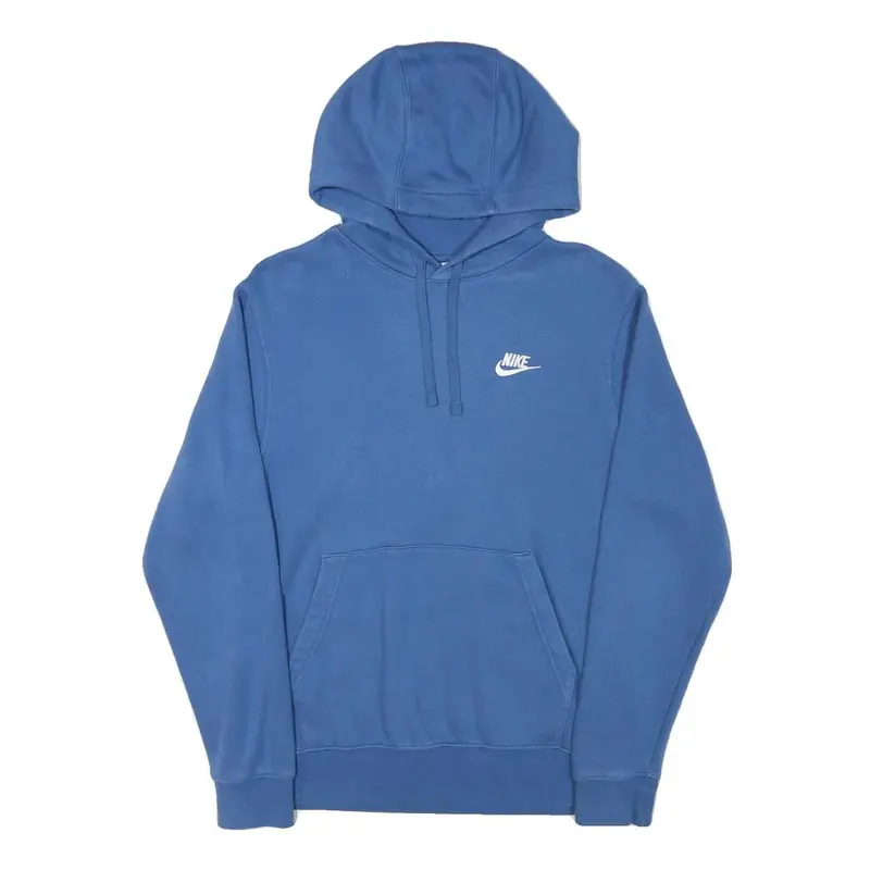 Nike Mens Blue Hoodie S Cotton Blend Pullover Casual Sportswear 1