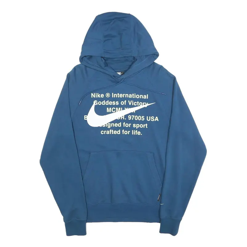 Nike Mens Blue Hoodie S Cotton Blend Pullover Sports Casual 1
