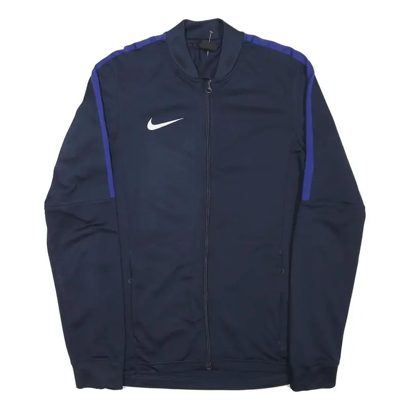 Nike Mens Blue & Purple Sports Zip Jacket S Polyester Blend Plain Athletic 1