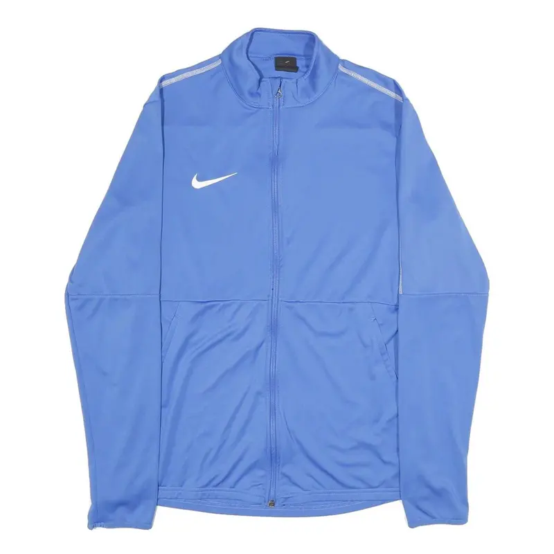 Nike Mens Blue Slim Zip Jacket M Polyester Plain Sports Training Lightweight 1