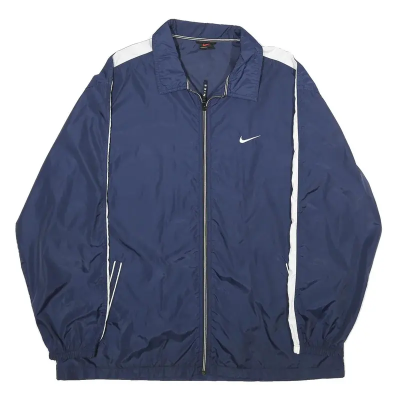 Nike Mens Blue & White Sportswear Zip Jacket Xl Polyamide Blend Lightweight 1