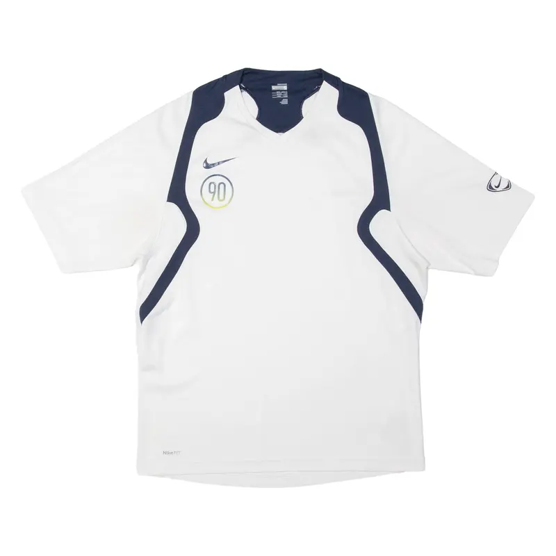 Nike Mens Football Shirt T-Shirt White V-Neck S 1