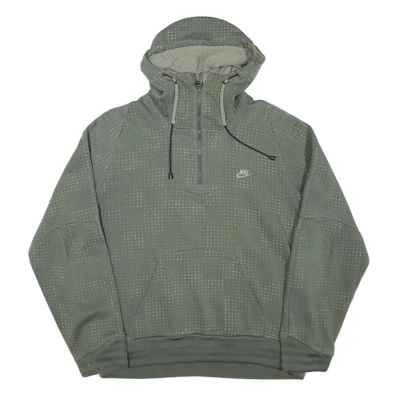 Nike Mens Green Cotton Blend Pullover Hoodie M Reflective Dots Tcc Interclubs 1