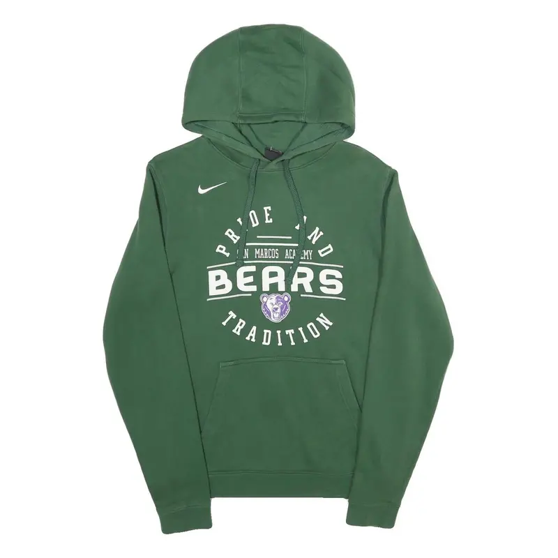 Nike Mens Green San Marcos Academy Bears Hoodie S Printed Sports Sweatshirt 1