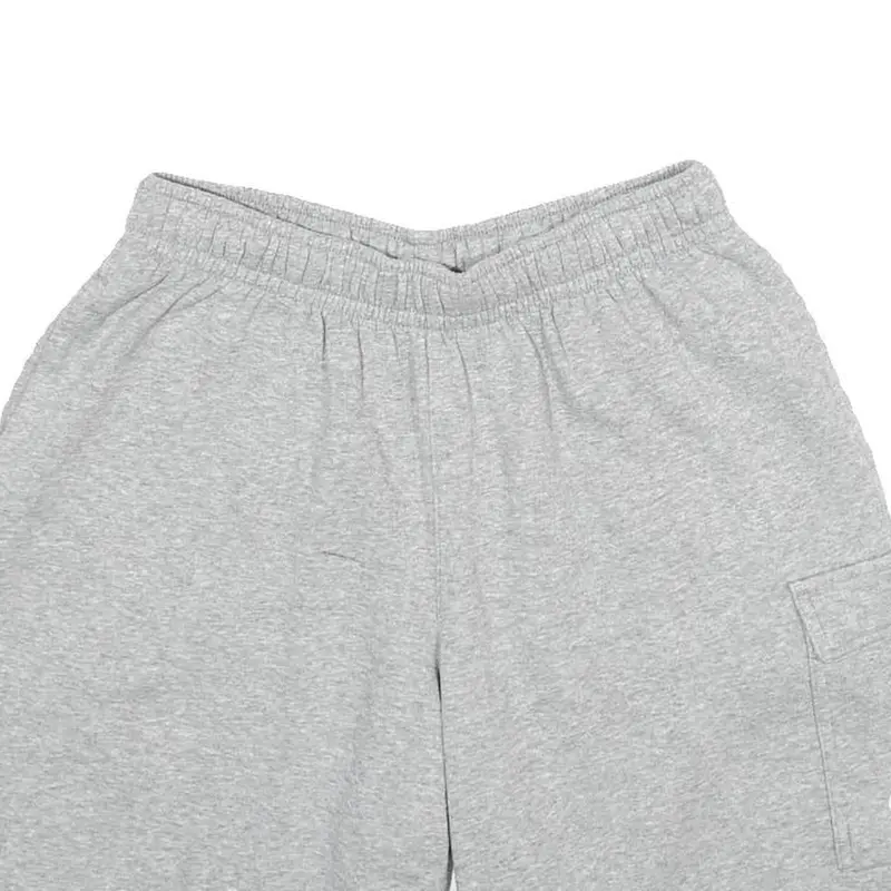 Nike Mens Grey Casual Shorts S W28 Cotton Blend Relaxed Fit Logo Pocket 2