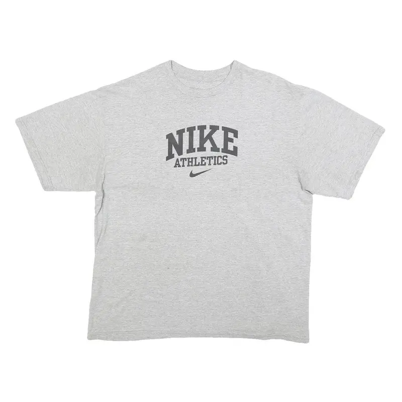 Nike Mens Grey Cotton Graphic T-Shirt L Short Sleeve Crew Neck Casual Comfort 1