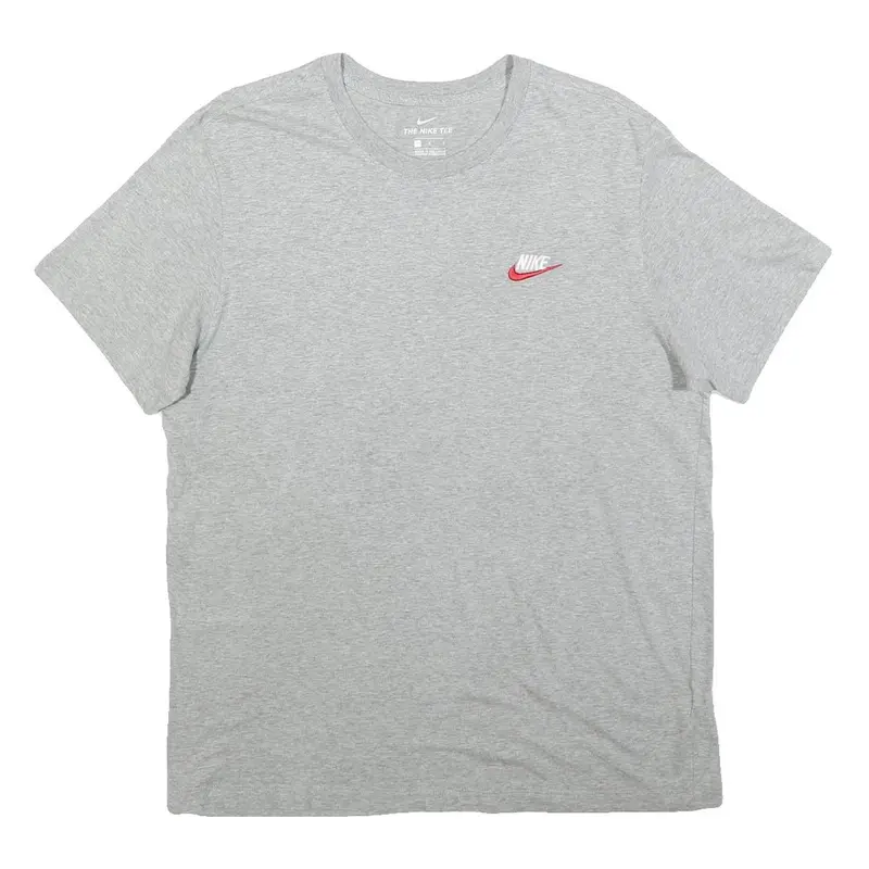 Nike Mens Grey Graphic T-Shirt L Short Sleeve Crew Neck Logo Cotton Casual 1