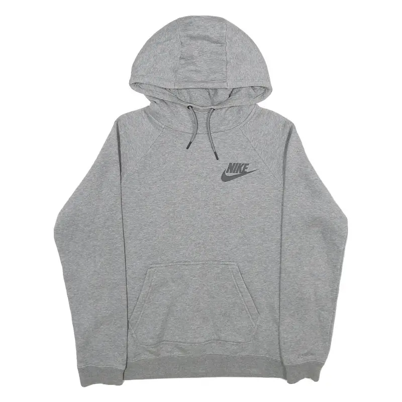 Nike Mens Grey Hoodie S Cotton Blend Pullover Lightweight Sportswear 1