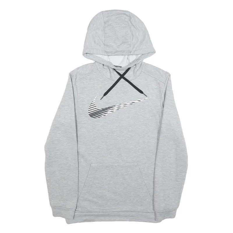 Nike Mens Grey Hoodie Xs Cotton Blend Pullover Lightweight Sports Sweatshirt 1
