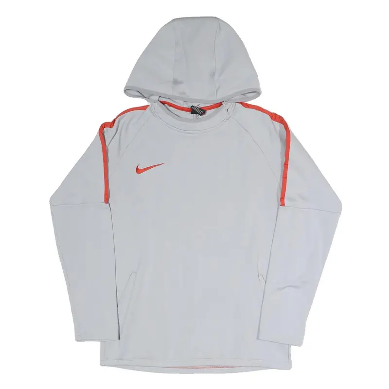 Nike Mens Grey & Orange Hoodie S Sports Fashion Comfort 1