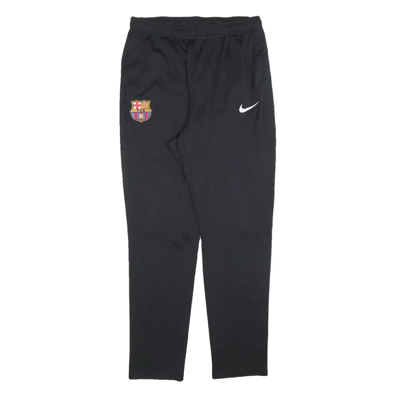 Nike Mens Joggers Black Fc Barcelona L W32 L30 Sports Logo Slim Tapered Fit 1