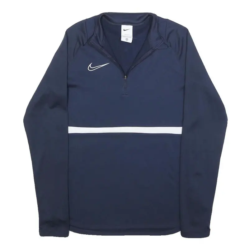 Nike Mens Navy Crew Neck Sweatshirt S Polyester Sportswear Activewear 1