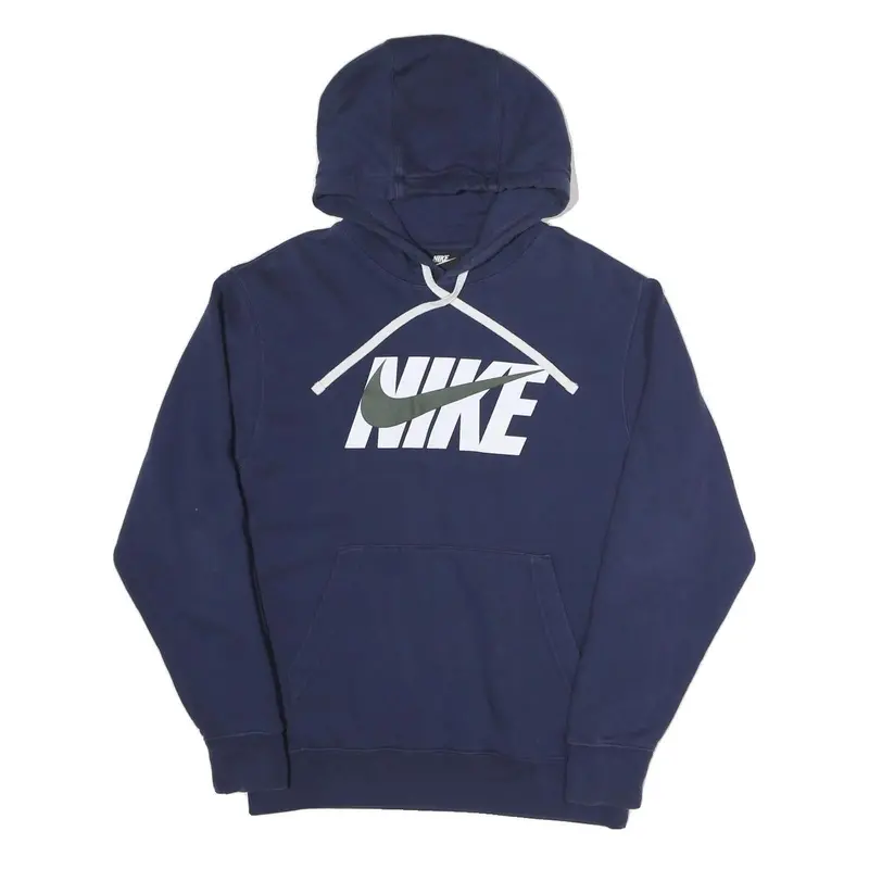 Nike Mens Navy Hoodie S Cotton Blend Pullover Casual Sportswear 1