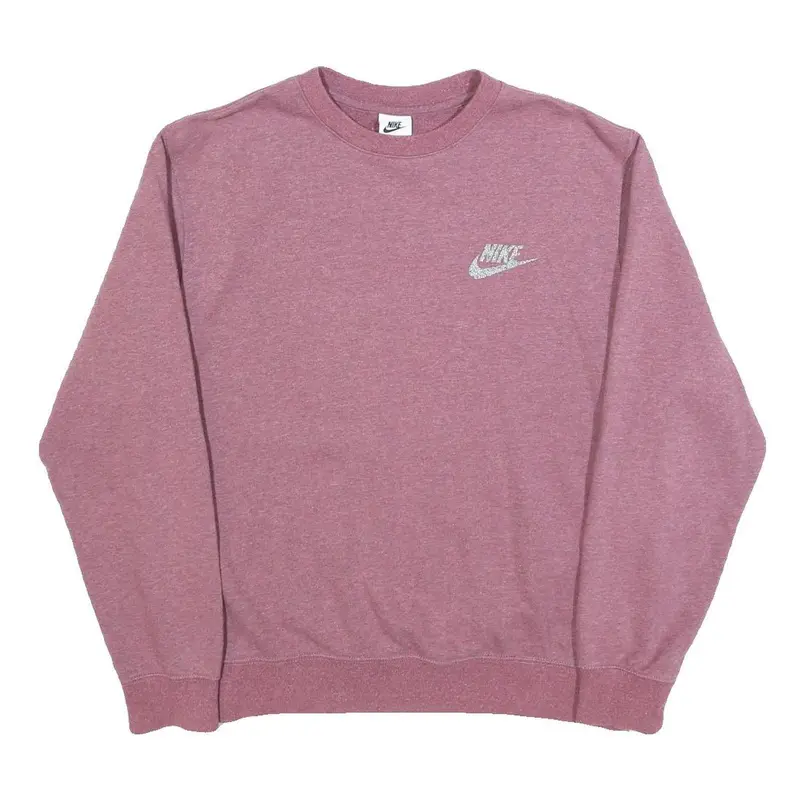 Nike Mens Pink Crew Neck M Sweatshirt Cotton Pullover Casual Logo 1