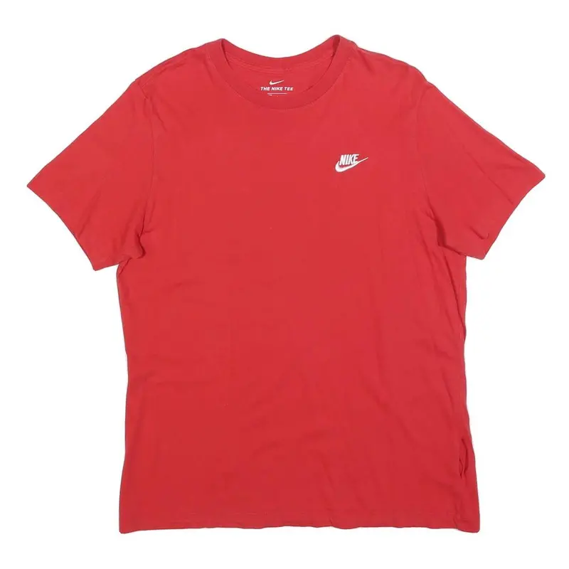 Nike Mens Red Classic T-Shirt L Short Sleeve Crew Neck Cotton Blend 1