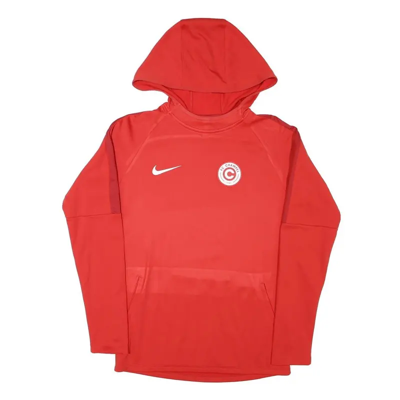 Nike Mens Red Fc Champer Hoodie S Polyester Blend Athletic Sweatshirt 1