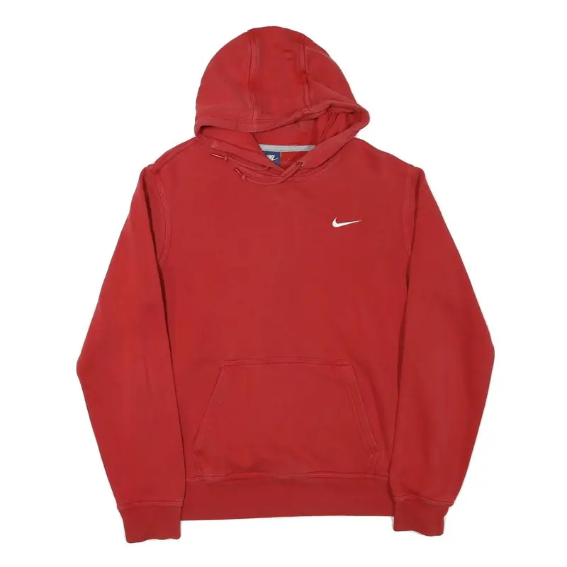 Nike Mens Red Hoodie Pullover L Cotton Blend Casual Sportswear 1