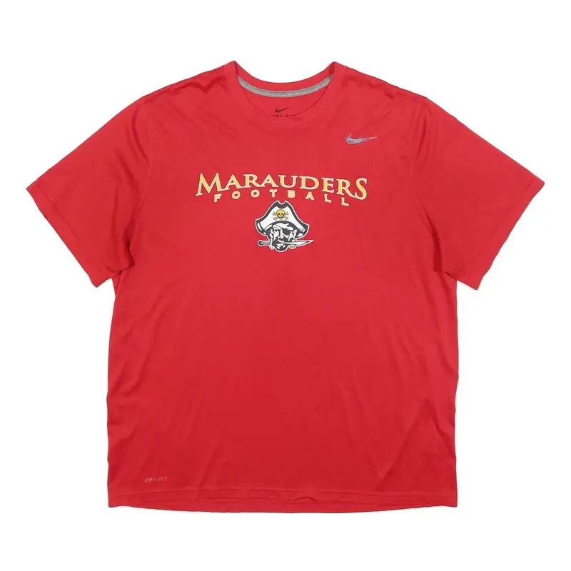 Nike Mens Red Marauders Football Graphic T-Shirt Xl Short Sleeve Crew Neck 1