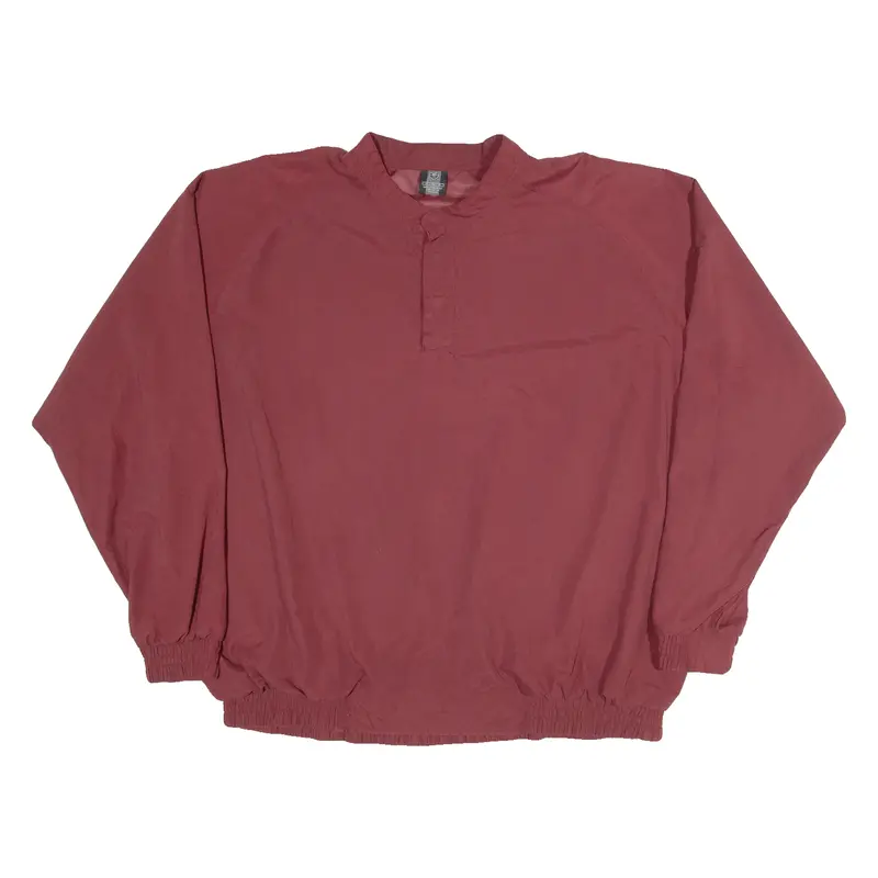 Nike Mens Sweatshirt Maroon Button Neck Xl 1